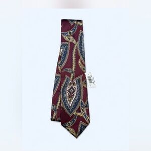 Vintage Dior Burgundy and Blue Paisley Tie